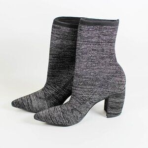 Kenneth Cole ALORA Black Shimmer Knit Sock Bootie Size 10M
